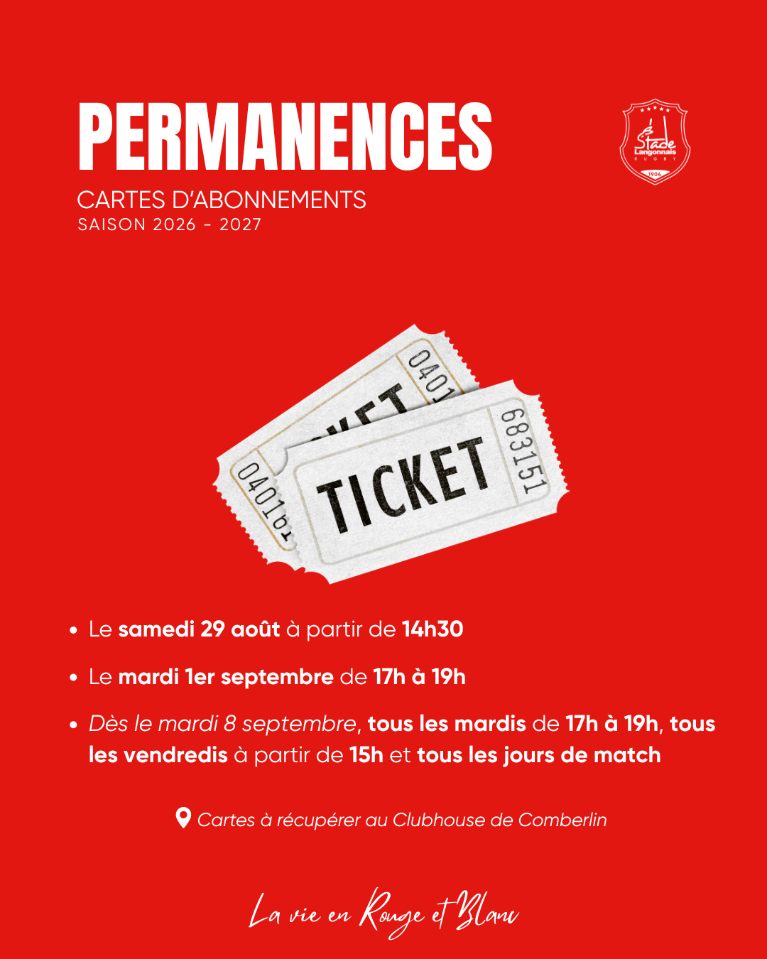 Permanences cartes d’abonnement